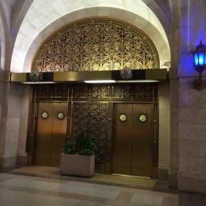 elevator doors at country building