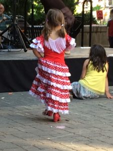 flamenco dancing young girl
