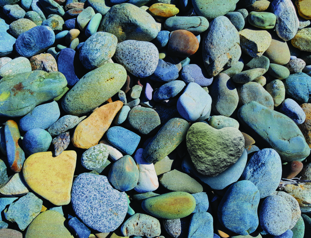 Blue pebbles
